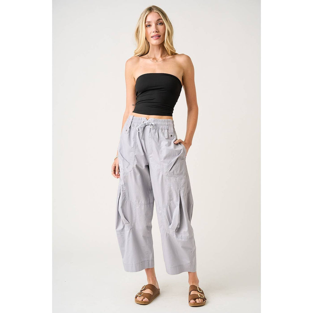 Driftwood Relaxed Cotton Parachute Pants