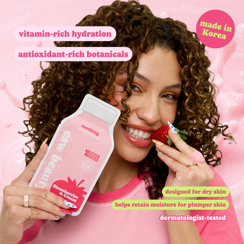 Strawberries and Cream Soothing Raw Juice Sheet Mask