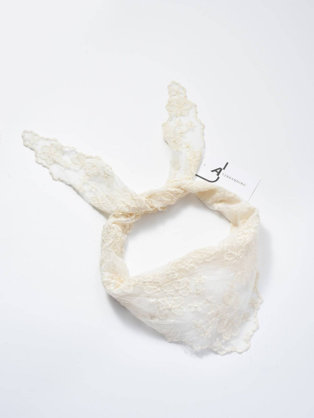 Scravii - Embroidered Lace Small Shawl Scarf