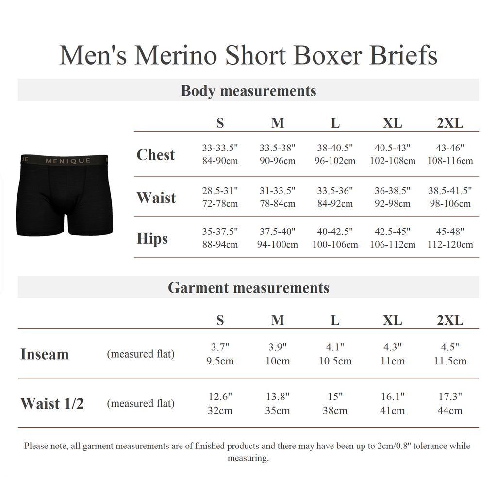 Men's Underwear 100% Merino Boxer Shorts