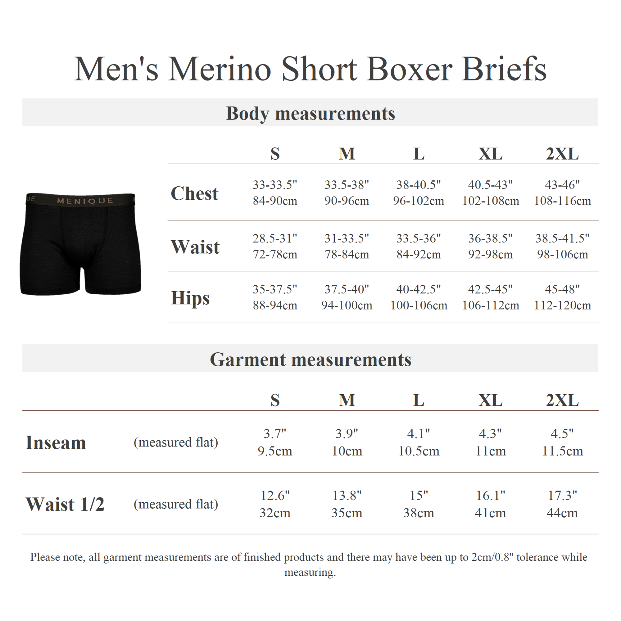Men's Underwear 100% Merino Boxer Shorts
