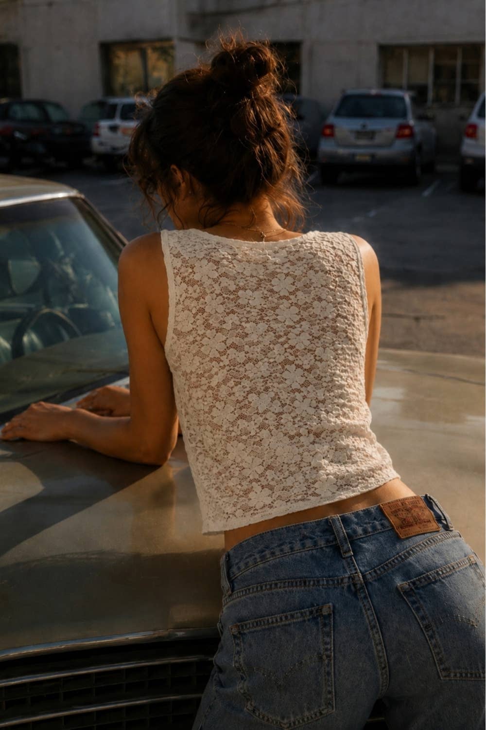 Soft Lace Sleeveless Top