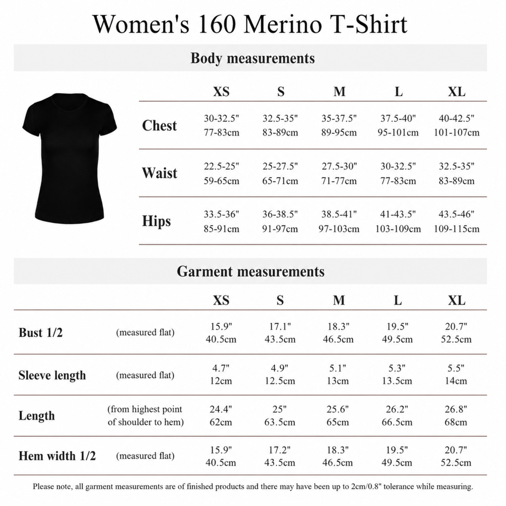 Merino Wool Women's T-Shirt Denim Blue