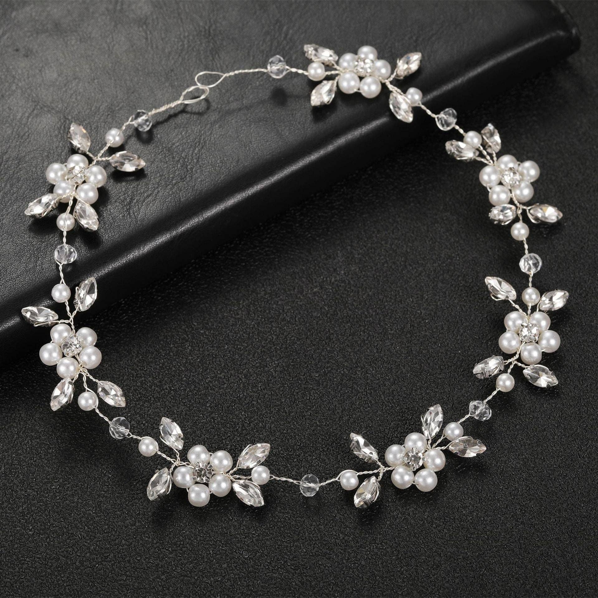 Soft Chain Pearl Headband Bridal Hair Ornament