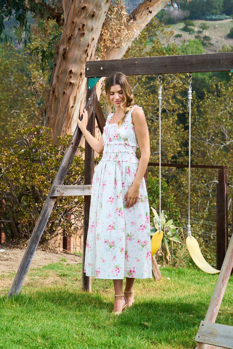 COTTON FLORAL PATTERN DRESS