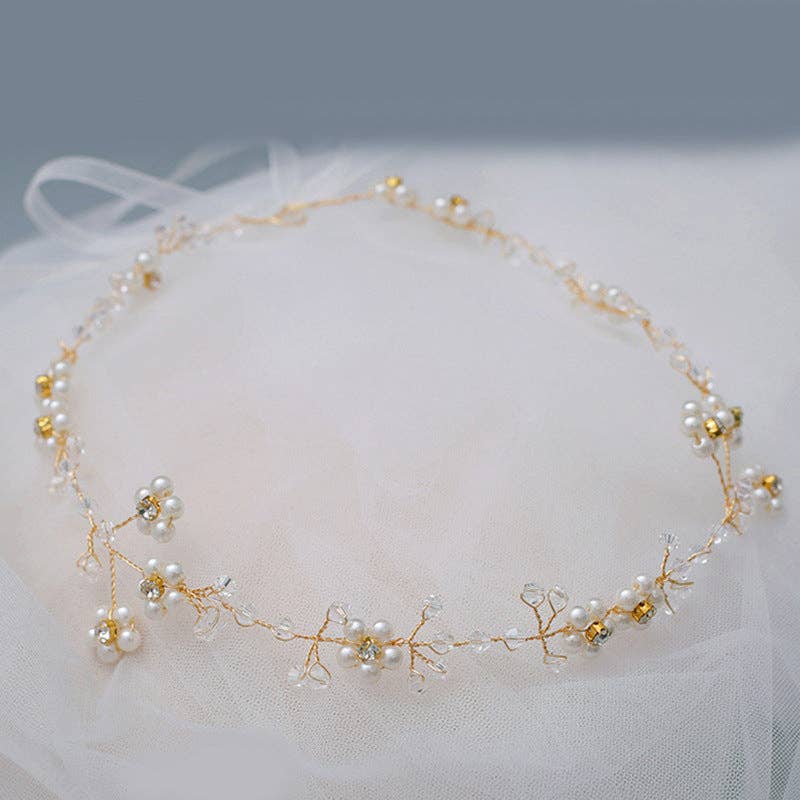 Soft Chain Pearl Headband Bridal Hair Ornament