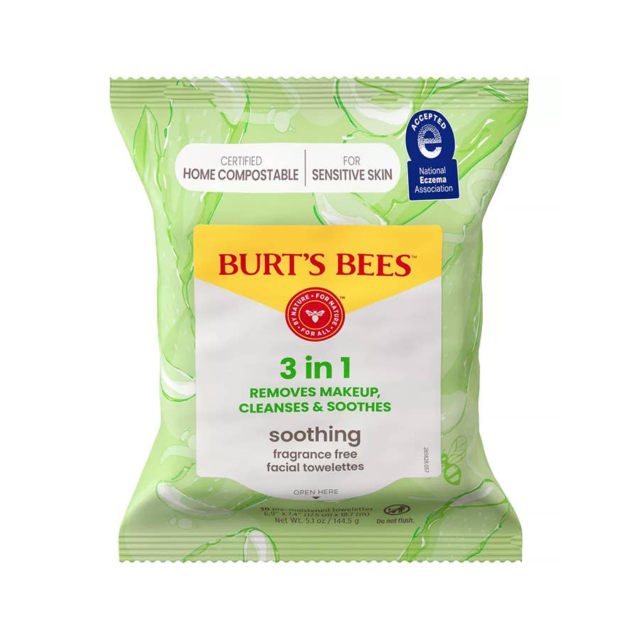 Soothing 3-In-1 Facial Towelettes With Aloe Vera 30 Ct