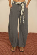 Cotton Washed Barrel Chino Pants