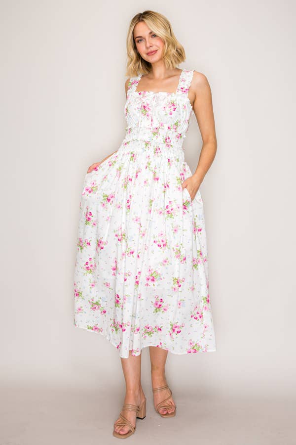 COTTON FLORAL PATTERN DRESS