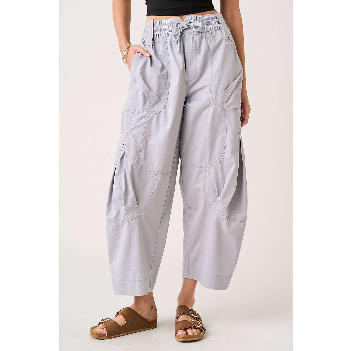 Driftwood Relaxed Cotton Parachute Pants