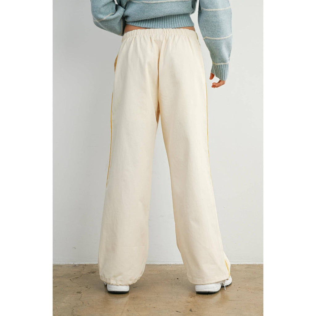 Coastline Side Stripe Wide Leg Track Pant