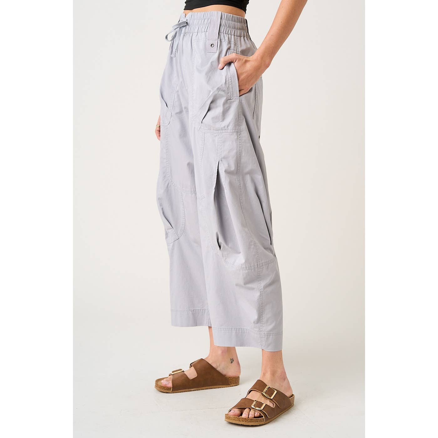 Driftwood Relaxed Cotton Parachute Pants