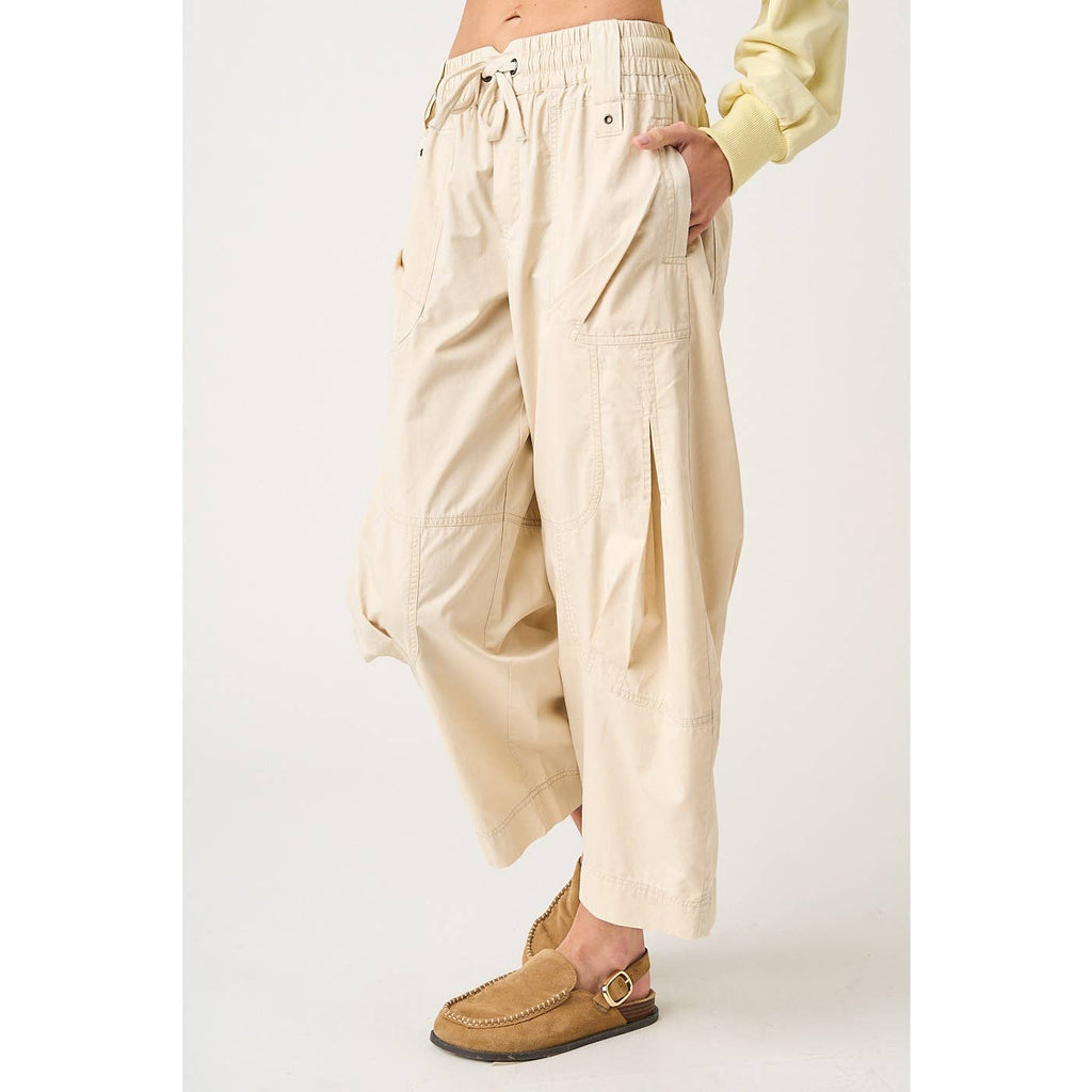 Driftwood Relaxed Cotton Parachute Pants