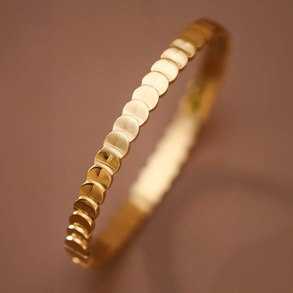 18K Gold PVD Plated Waterproof Stainless Steel Bangle - 7557