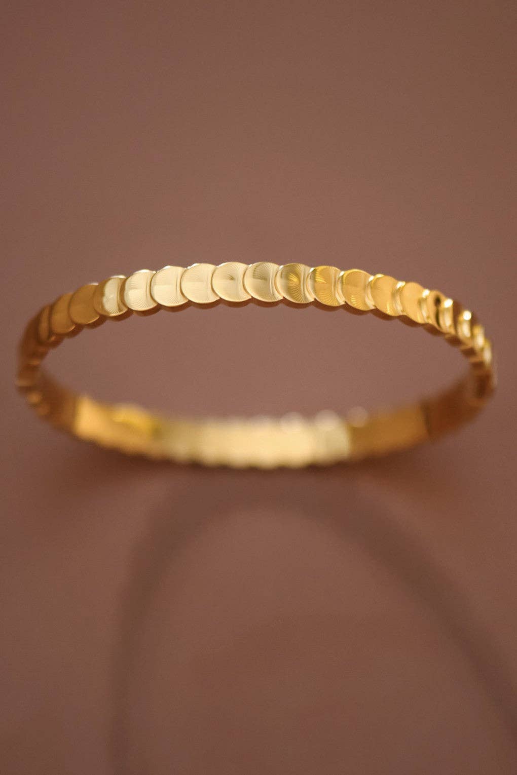 18K Gold PVD Plated Waterproof Stainless Steel Bangle - 7557
