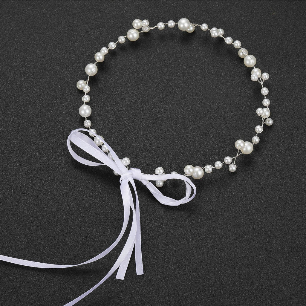 Trendy Pearl Minimalist Bridal Headband Hairpiece