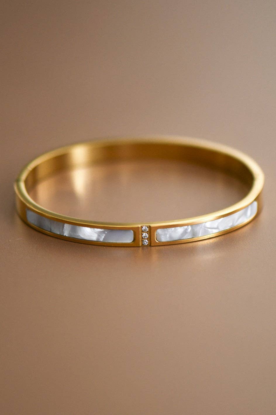 18K Gold PVD Plated Waterproof Stainless Steel Bangle - 7493