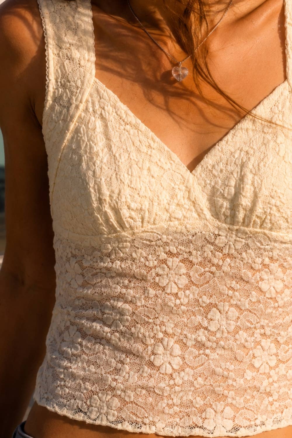 Soft Lace Sleeveless Top