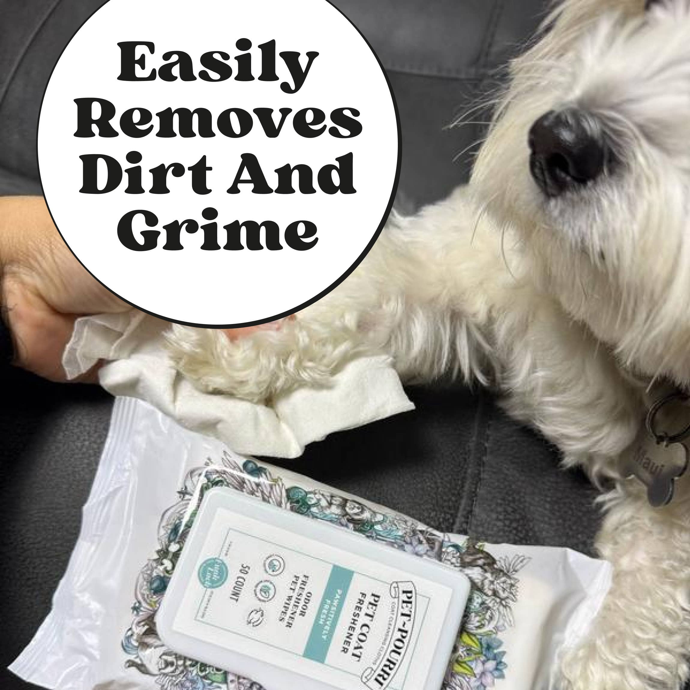 Pet~Pourri - Pet Coat Wipes - 50ct - Pawsitively Fresh Scent