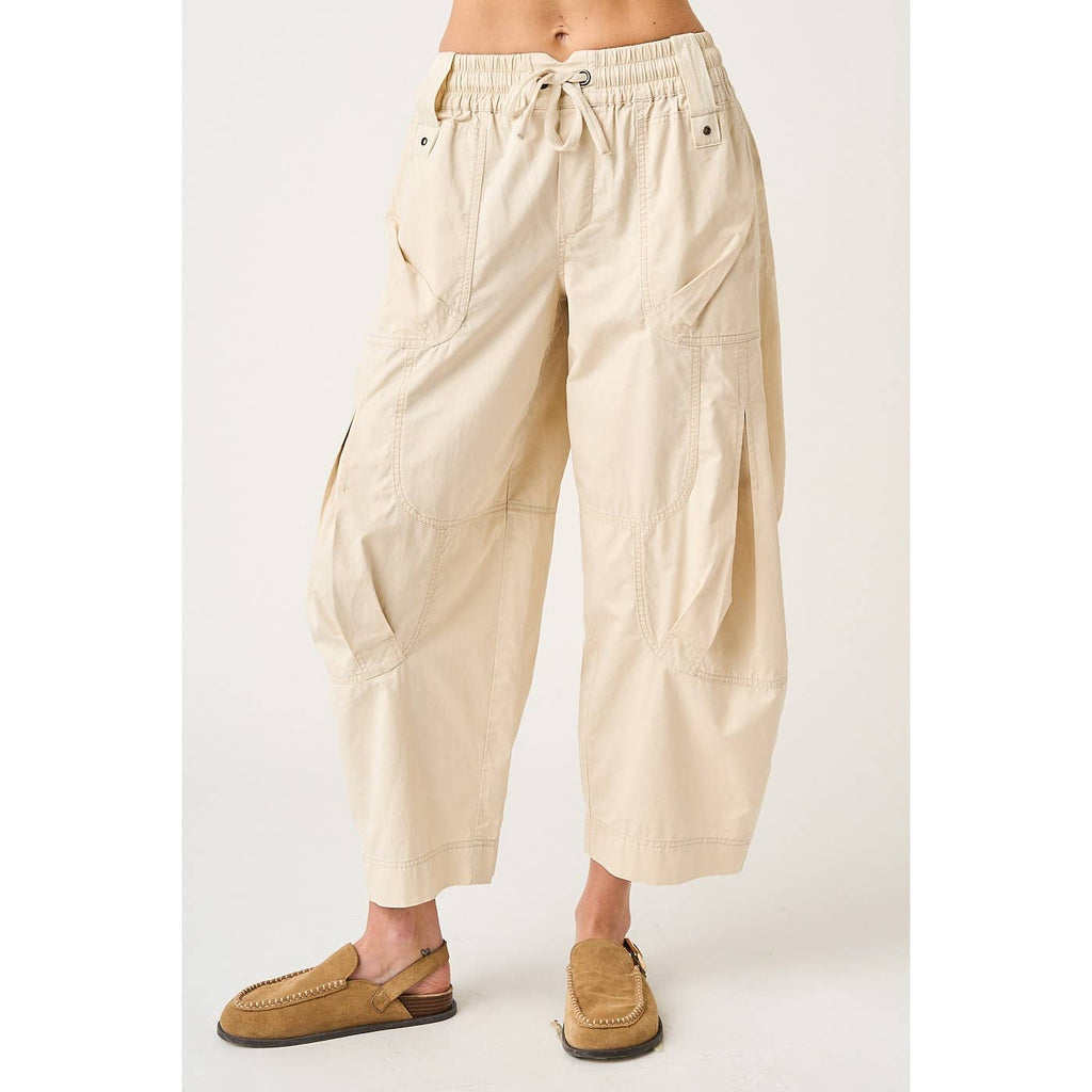 Driftwood Relaxed Cotton Parachute Pants