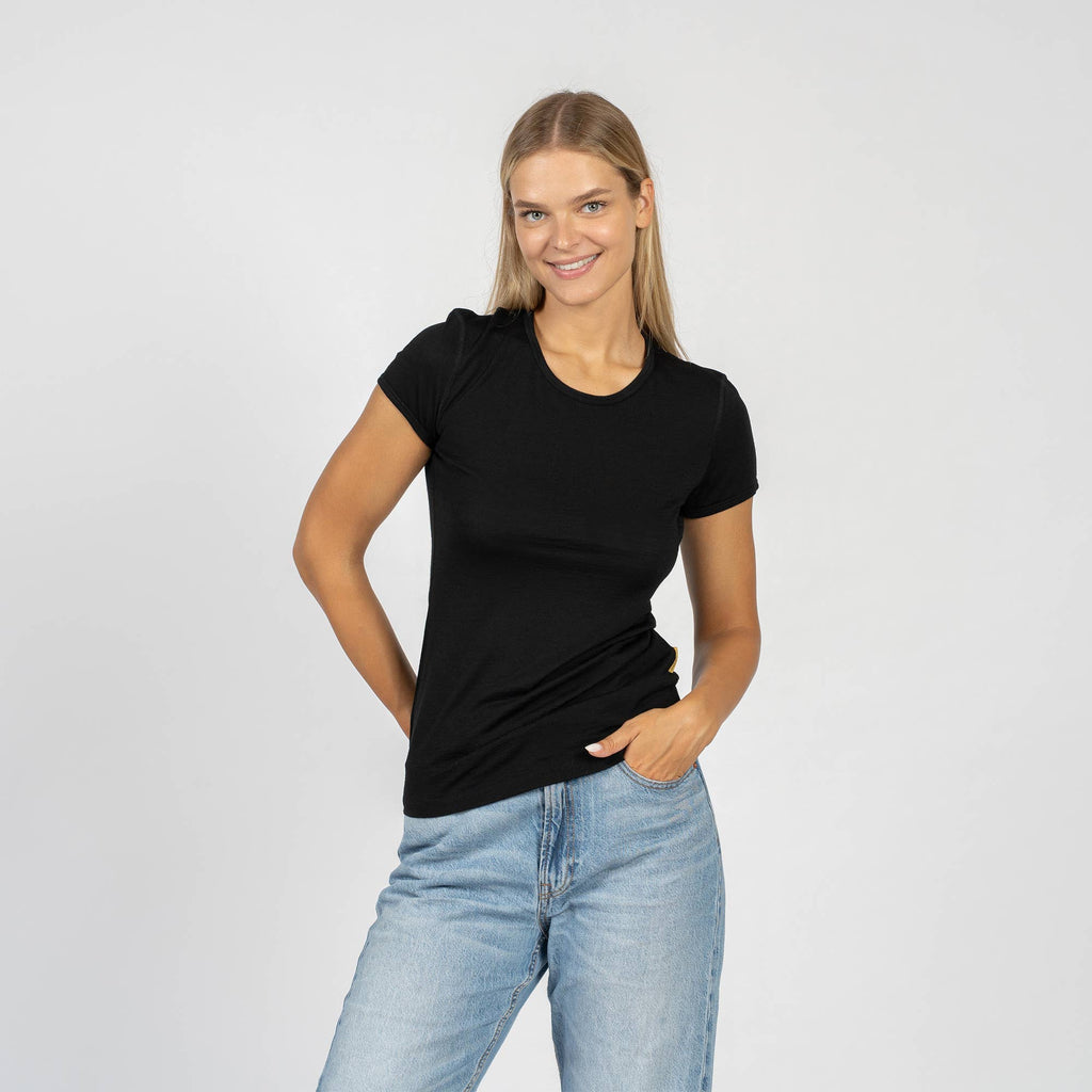 Merino Wool Women's T-Shirt Denim Blue