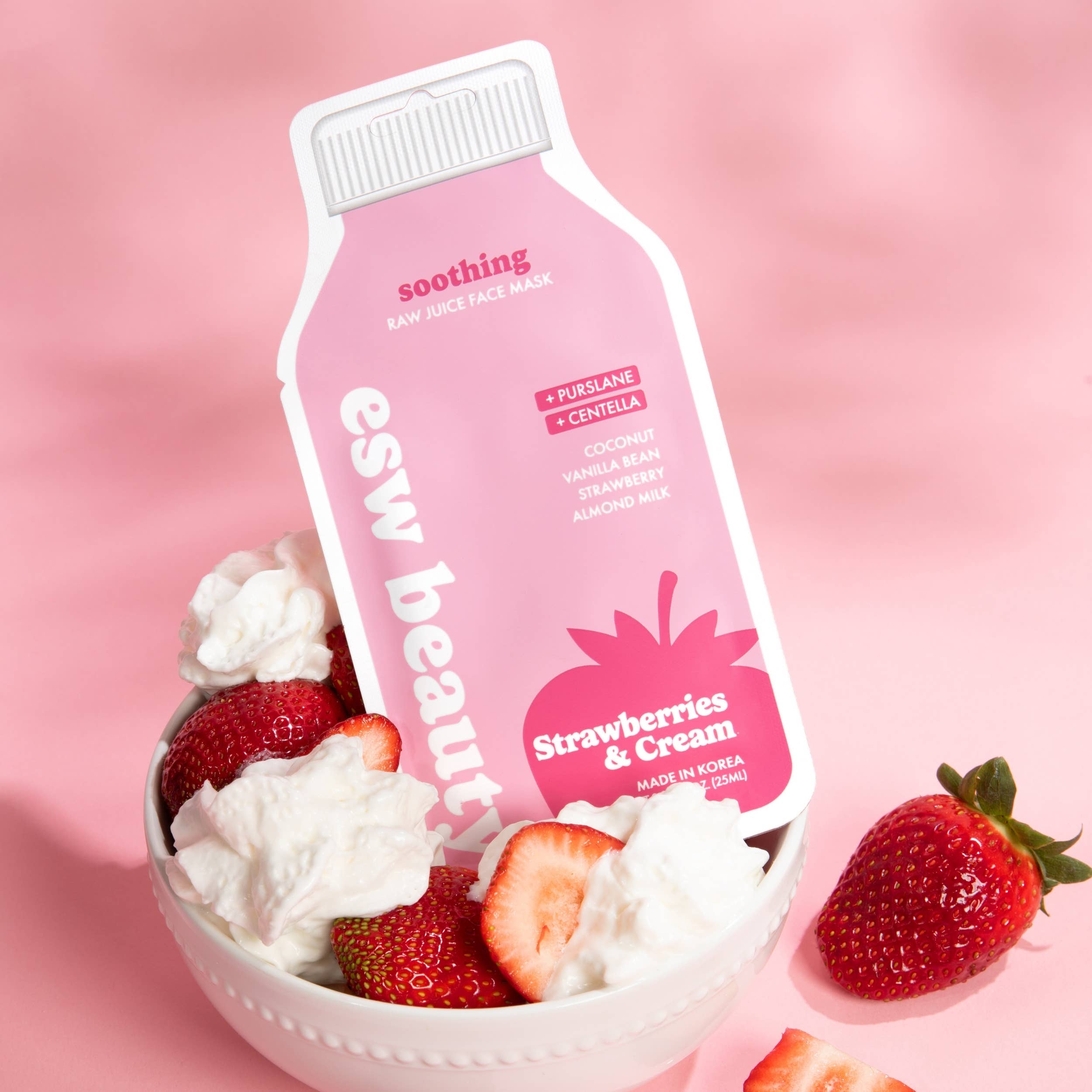 Strawberries and Cream Soothing Raw Juice Sheet Mask