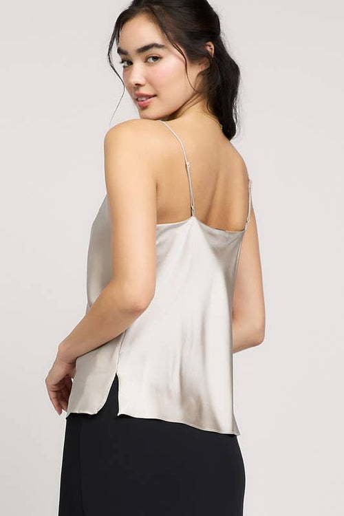 100% Silk Cowl Neck Cami Top