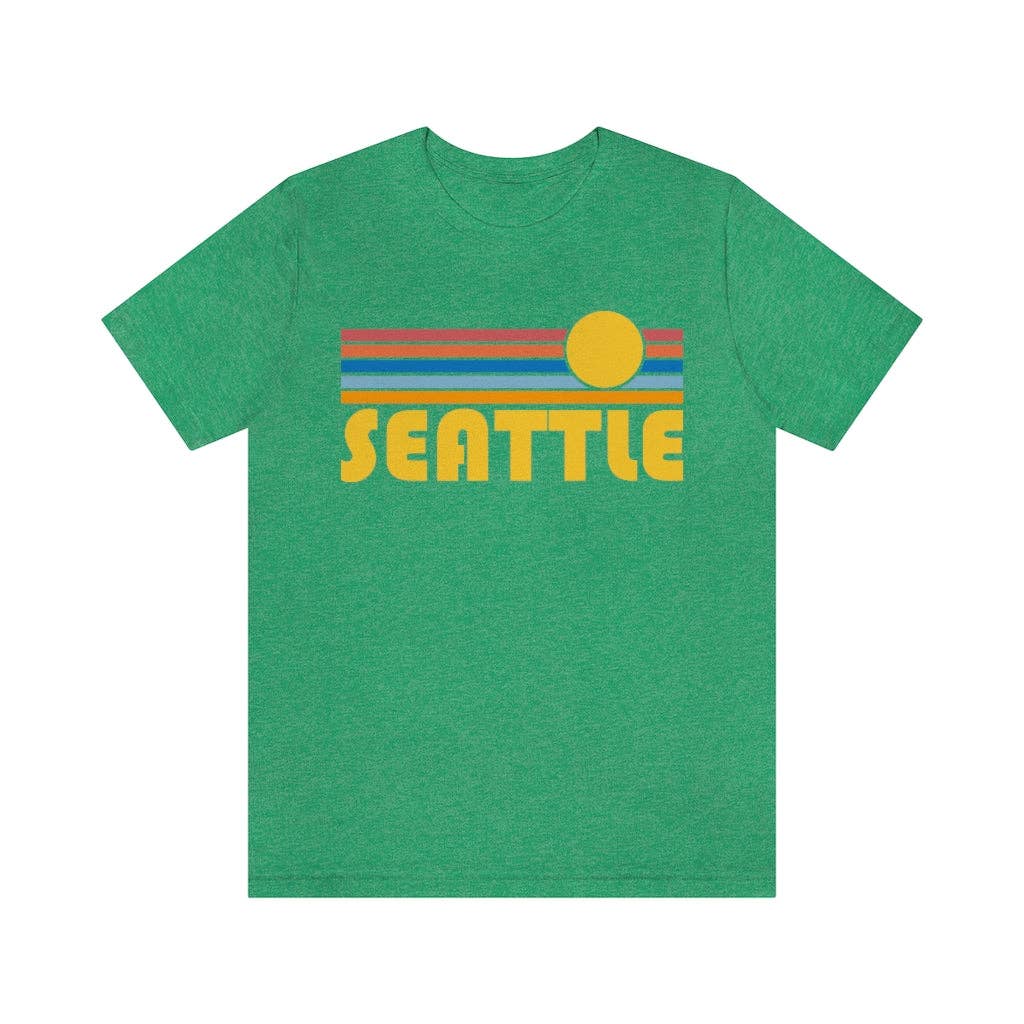 Seattle, Washington T-Shirt - Retro Sun Unisex Seattle T Shirt