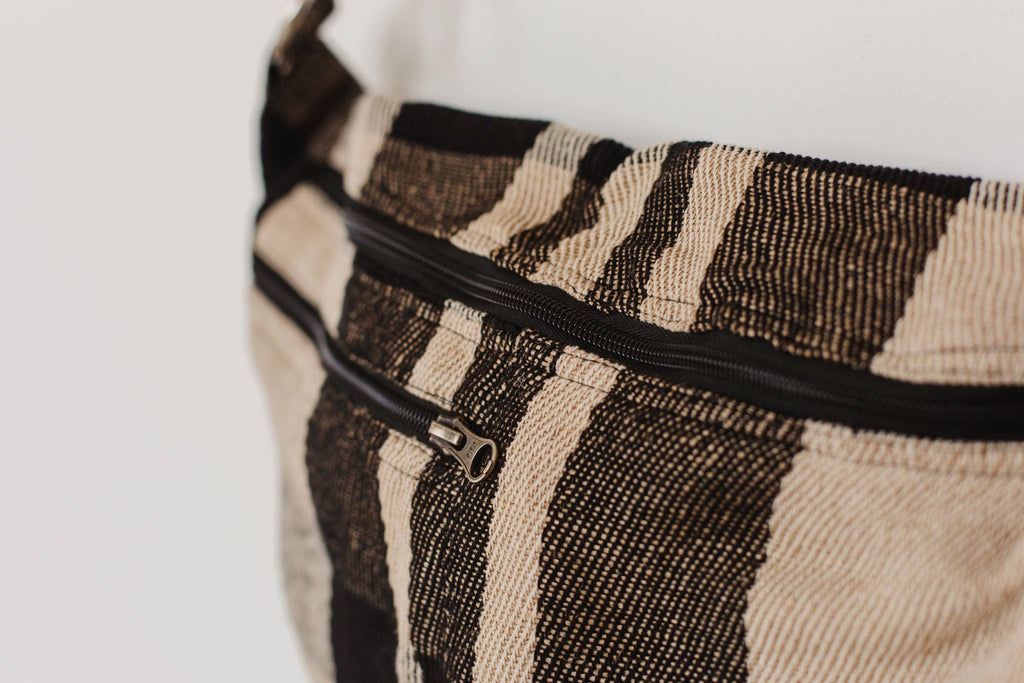 Crossbody bag, Atlas Sling Bag, Plaid Jute Pouch