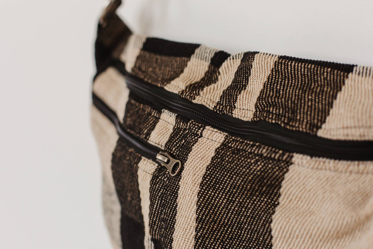 Crossbody bag, Atlas Sling Bag, Plaid Jute Pouch