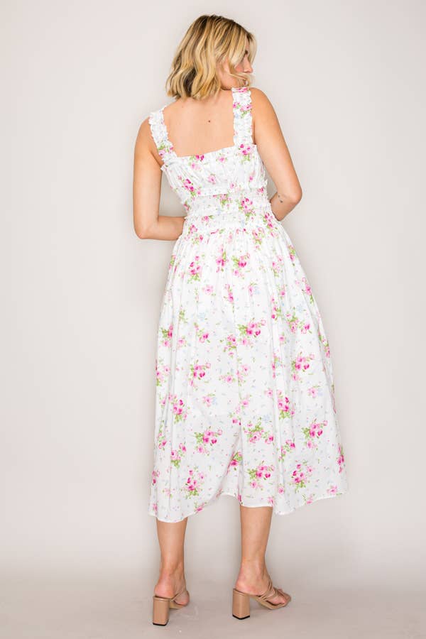 COTTON FLORAL PATTERN DRESS