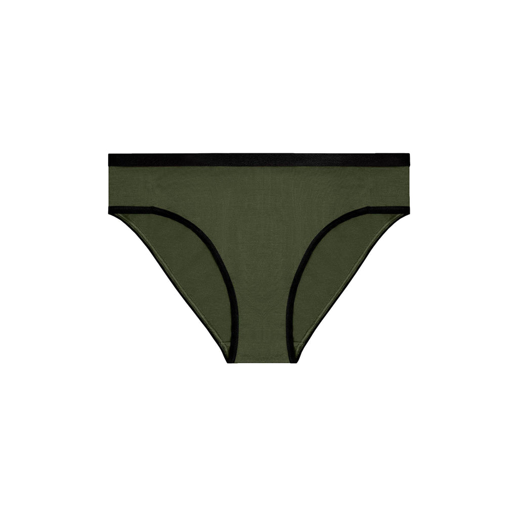 Women's Underwear Merino Wool Black Bikini Briefs