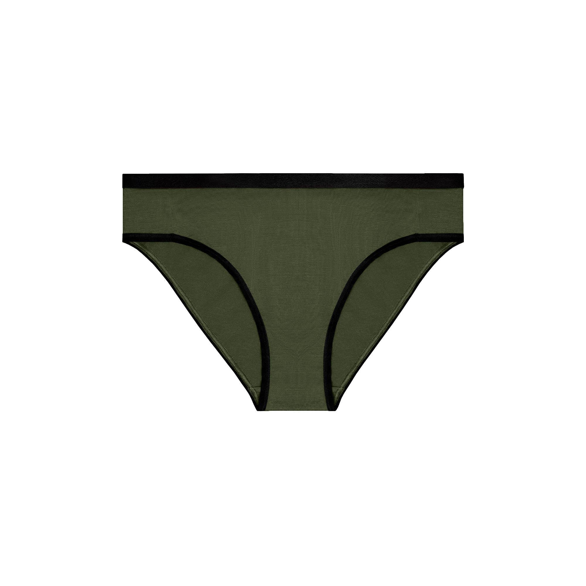 Women's Underwear Merino Wool Black Bikini Briefs