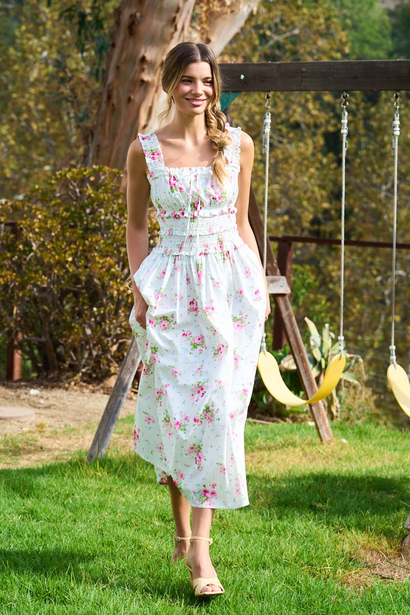 COTTON FLORAL PATTERN DRESS