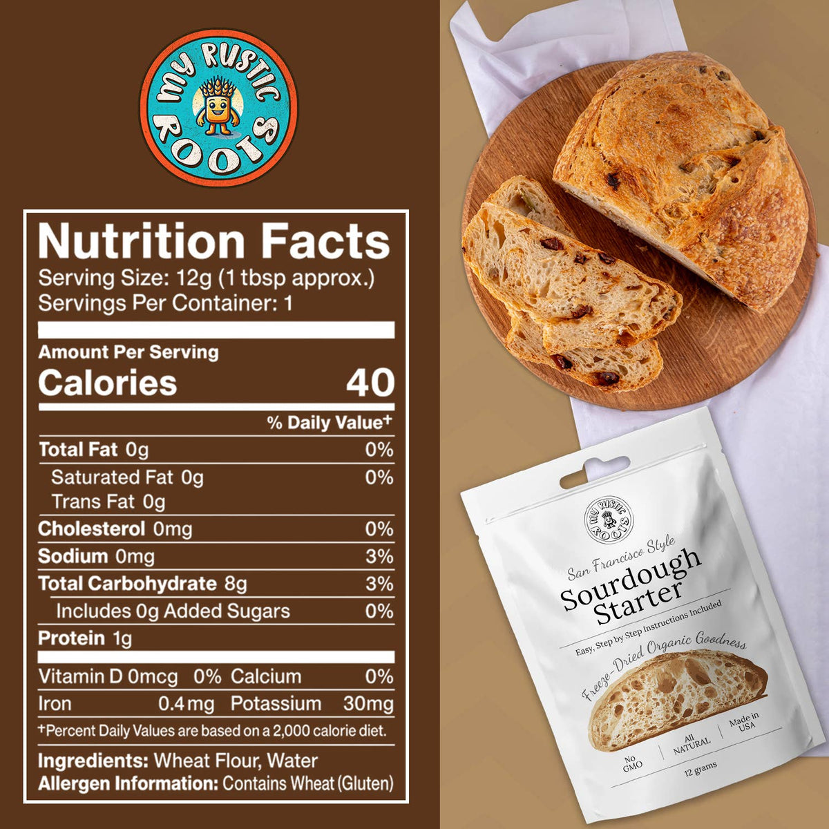 Original White Sourdough Starter Culture - Organic