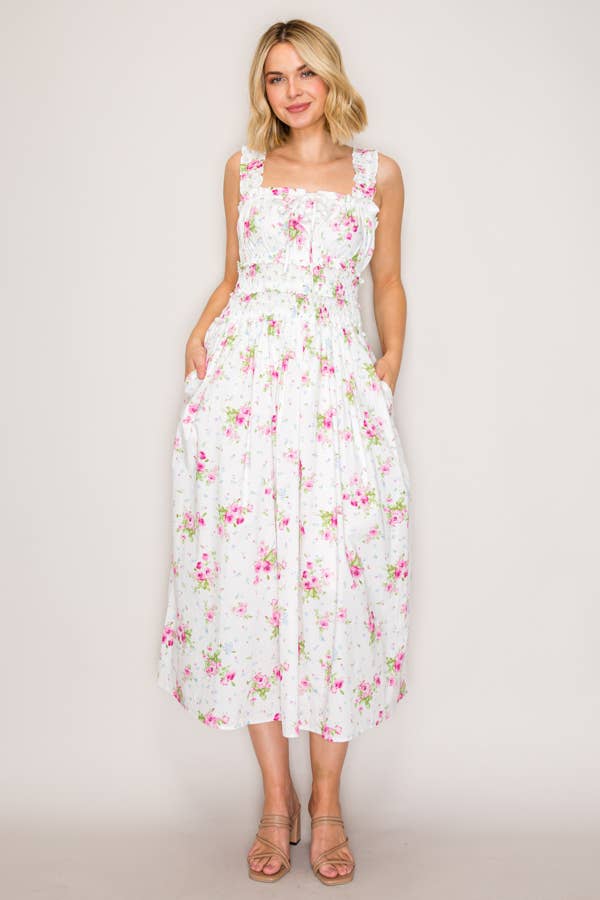COTTON FLORAL PATTERN DRESS