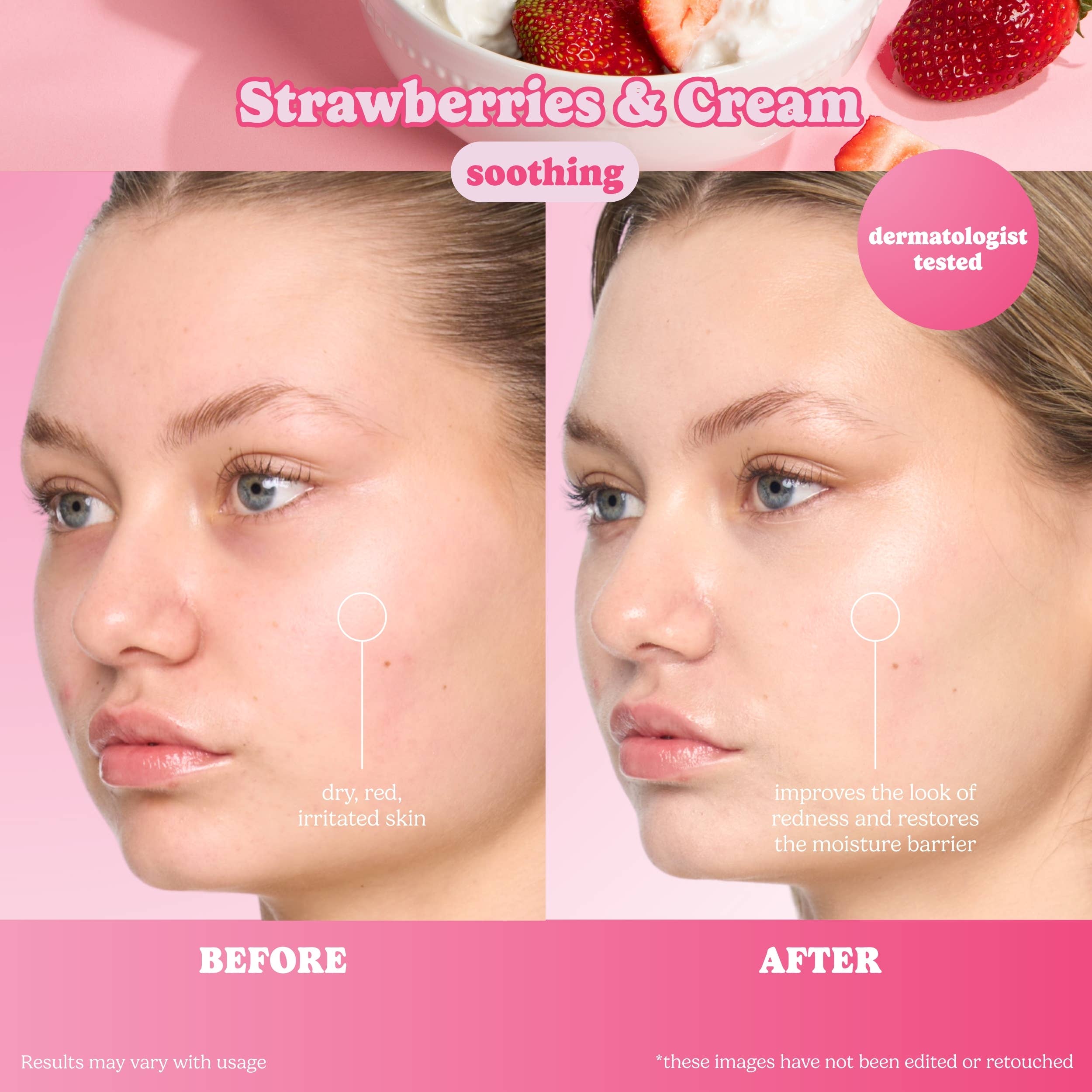 Strawberries and Cream Soothing Raw Juice Sheet Mask
