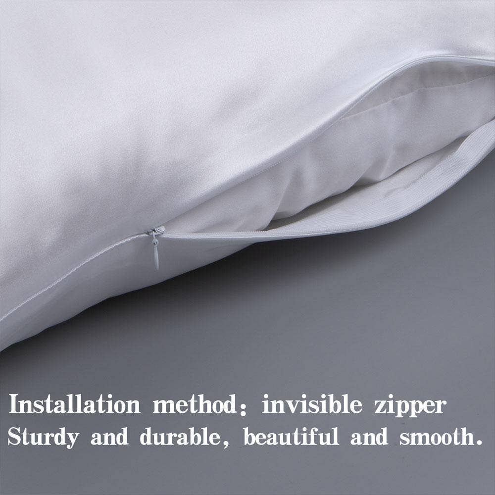 Mulberry Silk Pillowcase with Zippered Closure