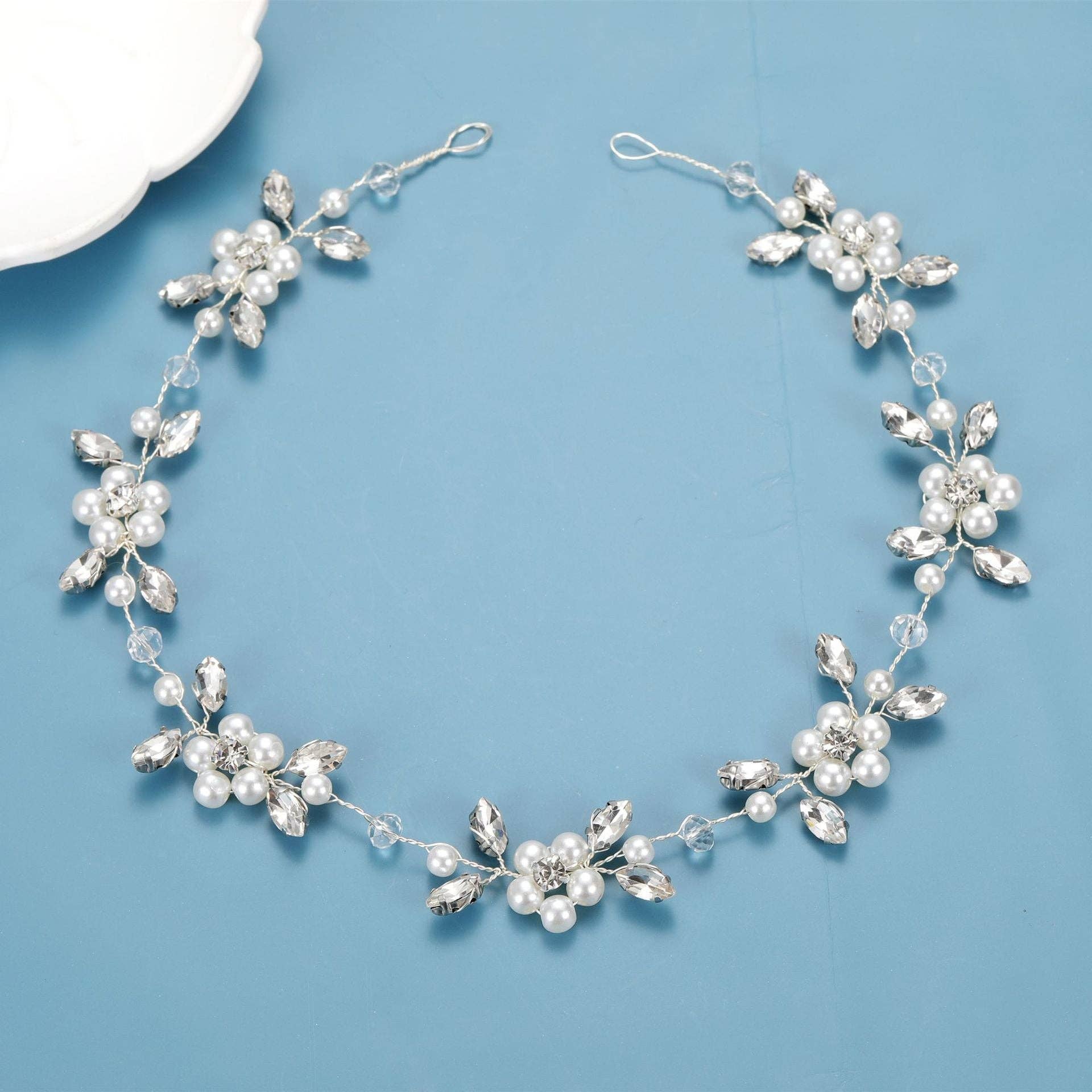 Soft Chain Pearl Headband Bridal Hair Ornament