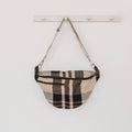 Crossbody bag, Atlas Sling Bag, Plaid Jute Pouch