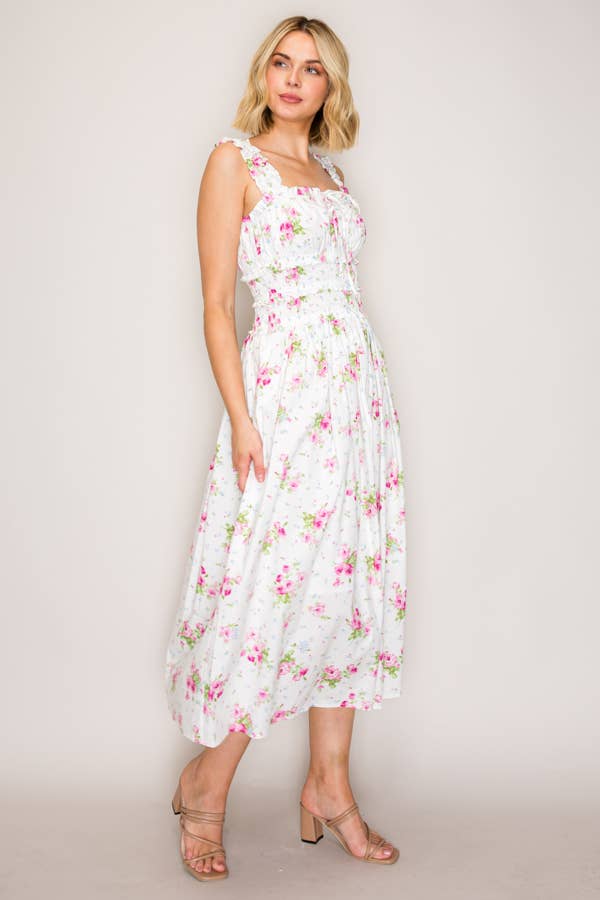 COTTON FLORAL PATTERN DRESS