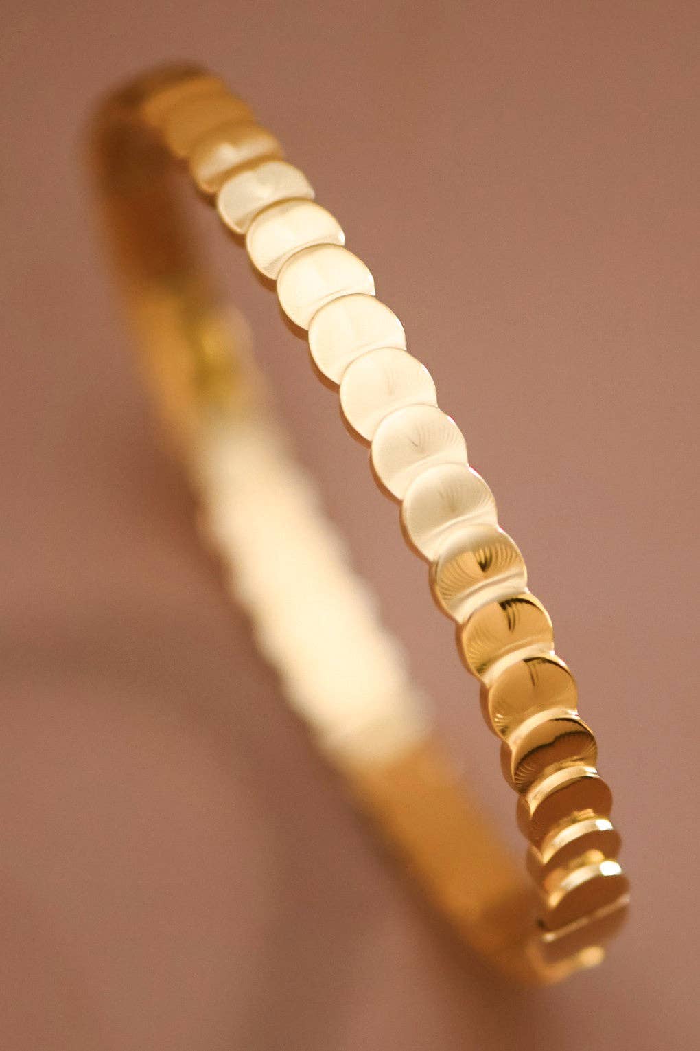 18K Gold PVD Plated Waterproof Stainless Steel Bangle - 7557