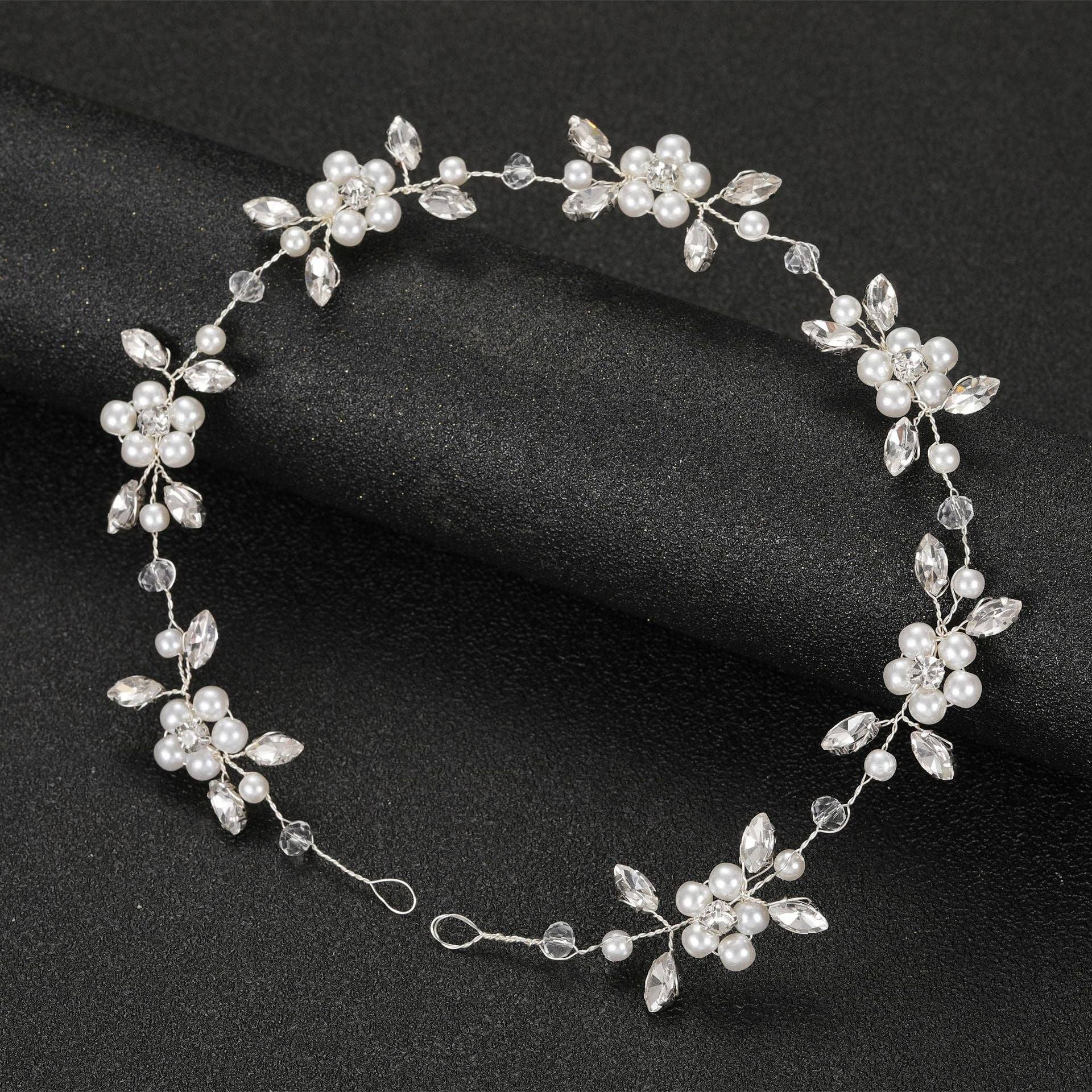 Soft Chain Pearl Headband Bridal Hair Ornament
