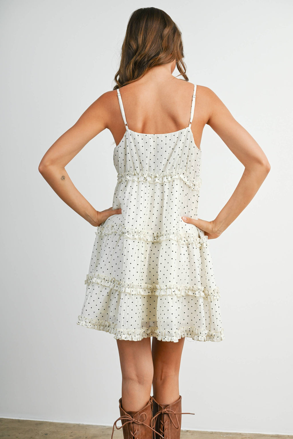 Juliette Polka Dot Ruffled Mini Dress
