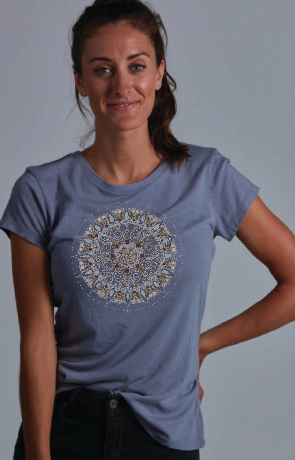 Mandala Women's Bamboo Organic Cotton Short Sleeve Tee