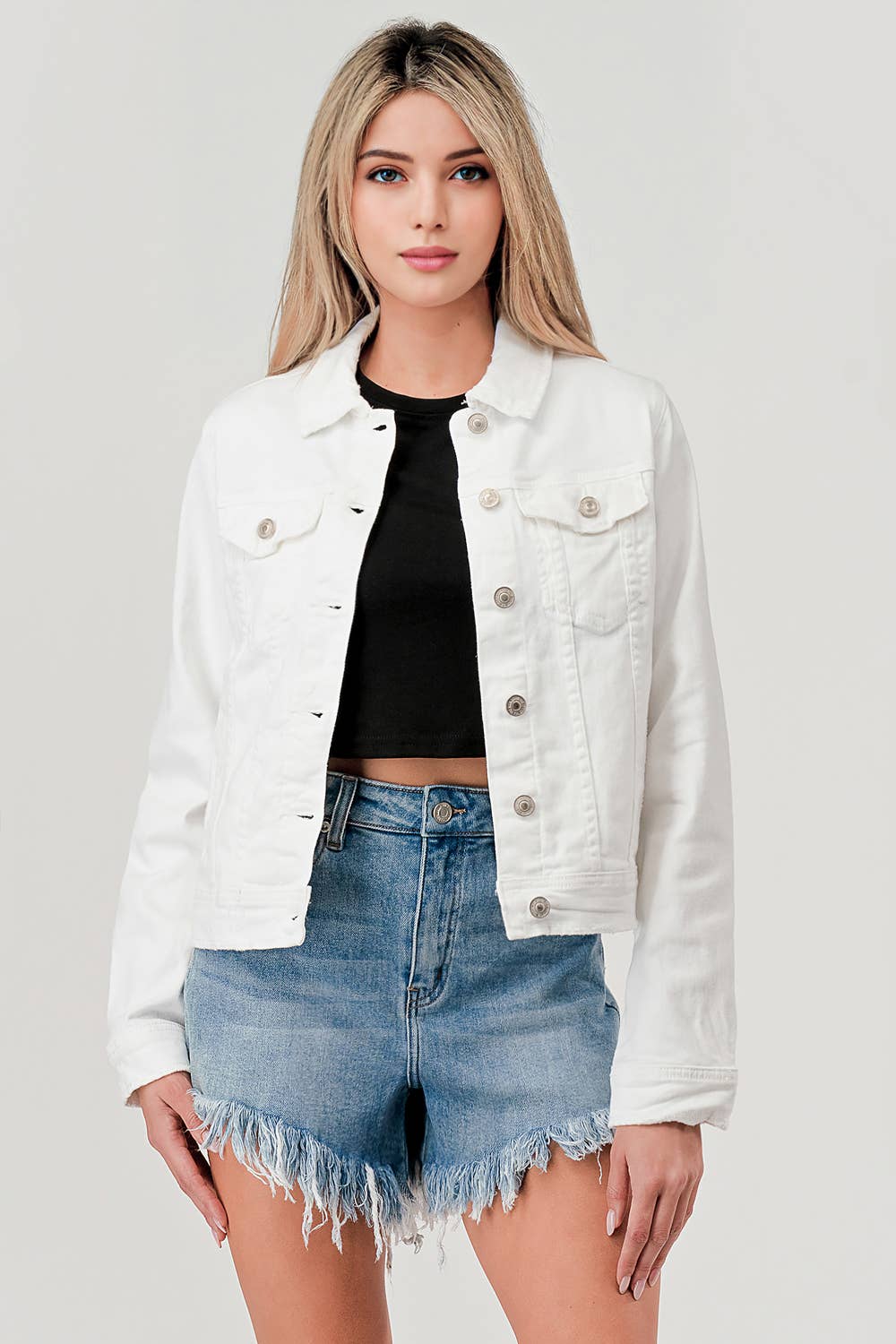 CLASSIC WHITE DENIM JACKET