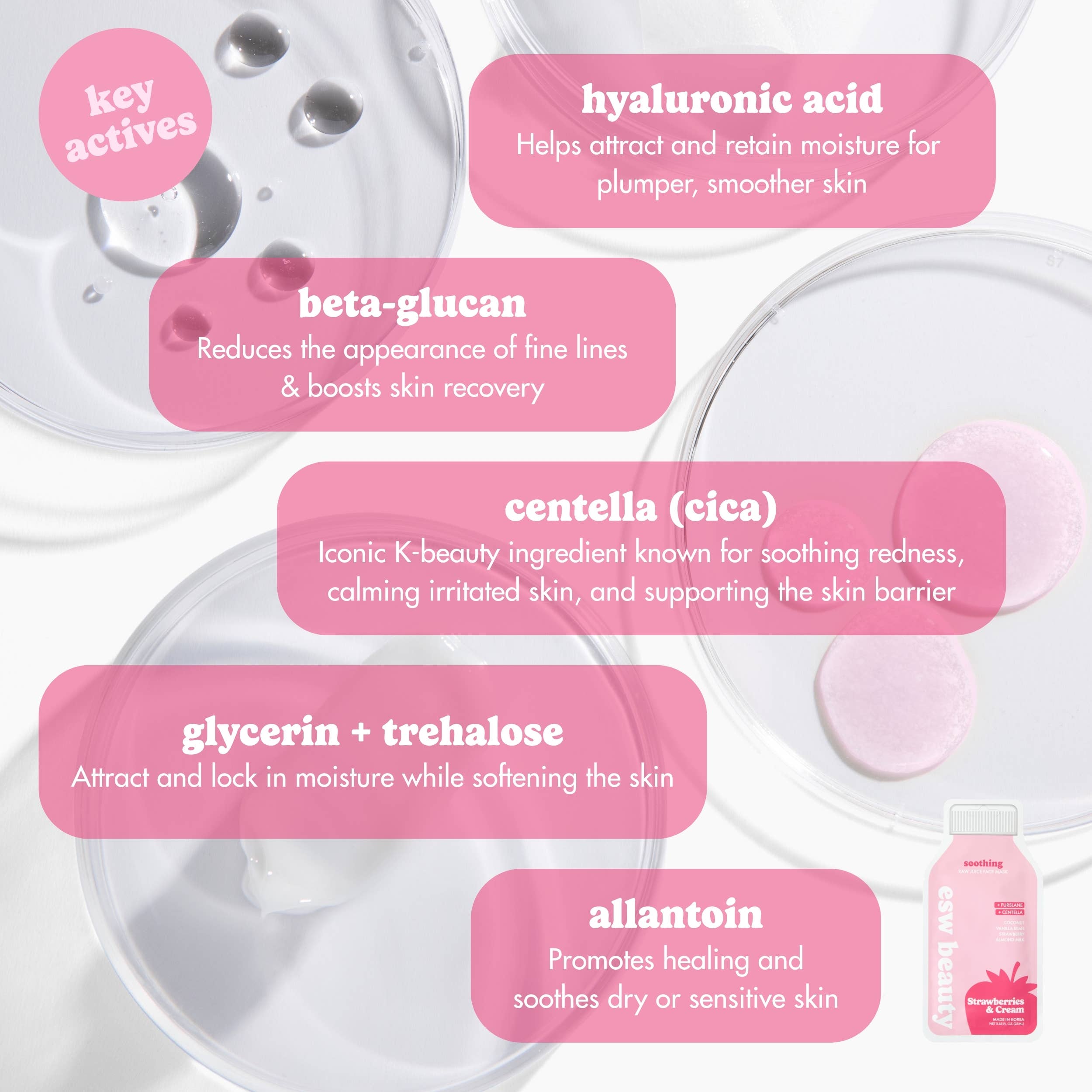 Strawberries and Cream Soothing Raw Juice Sheet Mask