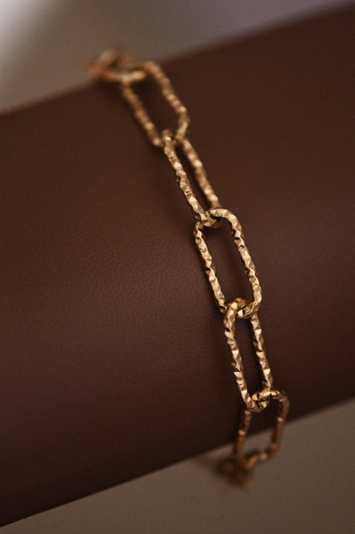 18K Gold Plated Waterproof Stainless Steel Chain Bracelet - 7069