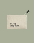 It's the Little Things Small Canvas Zipper Pouch