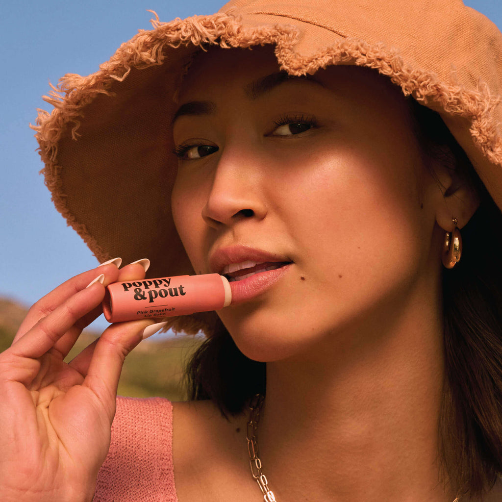 Poppy & Pout Lip Balm, Pink Grapefruit